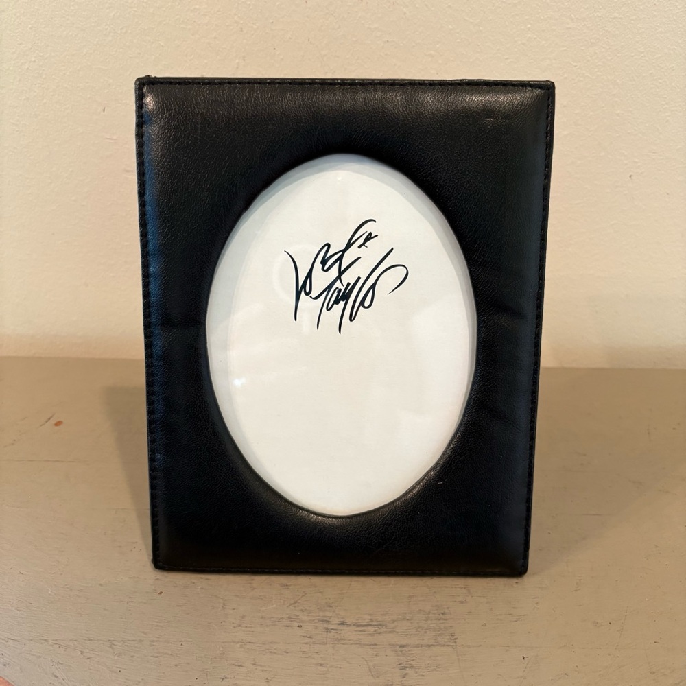 VTG Lord & Taylor Black Leather 5X7 Picture Frame